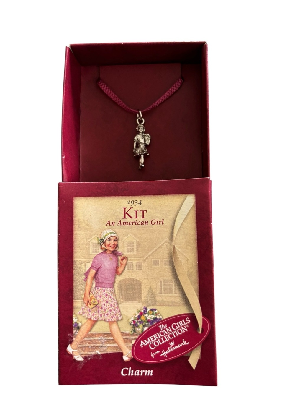 Hallmark American Girls Collection KIT Charm For Bracelet  2002 Silver Tone